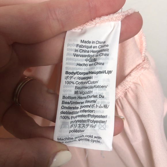 J. Crew Baby Pink Square Neck Tanktop Ruffle Hem - Picture 5 of 8